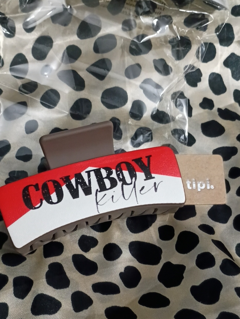 'Cowboy Killer' Red & White Hair Clip